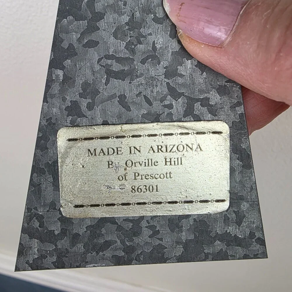 Handmade Orville Hill Prescott Arizona Hanging Ceramic Bells Metal Triangles